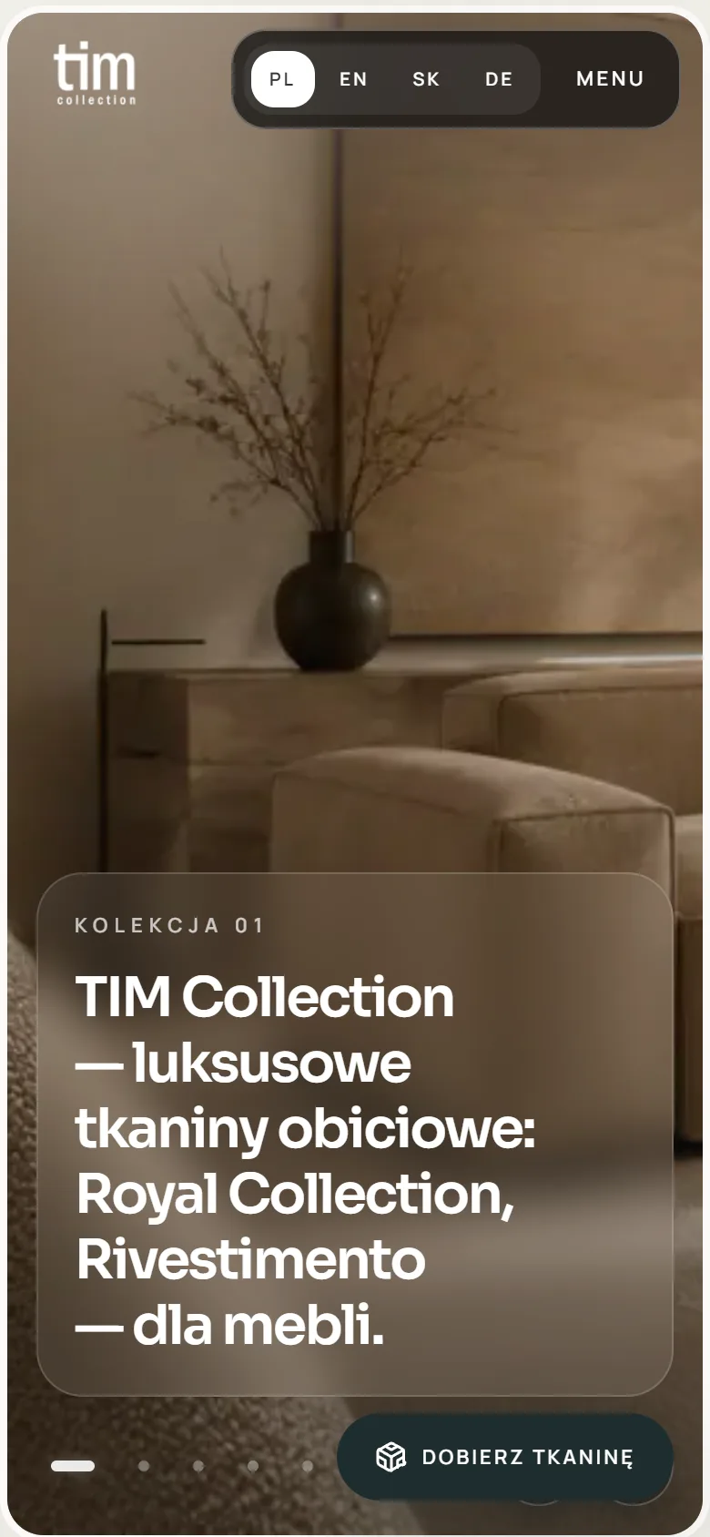 TIM Collection — widok na telefonie